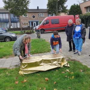 -Onthulling mozaiekbankjes